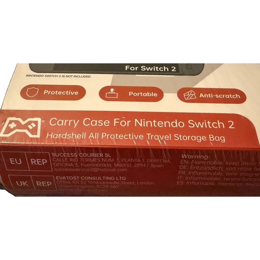 Hosanwell Nintendo Switch 2 Hard Shell Cary Case Kit Screen Protector New Sealed